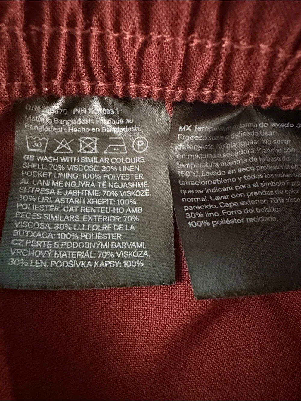 H&M Women's LINEN-BLEND DRAWSTRING PANTS